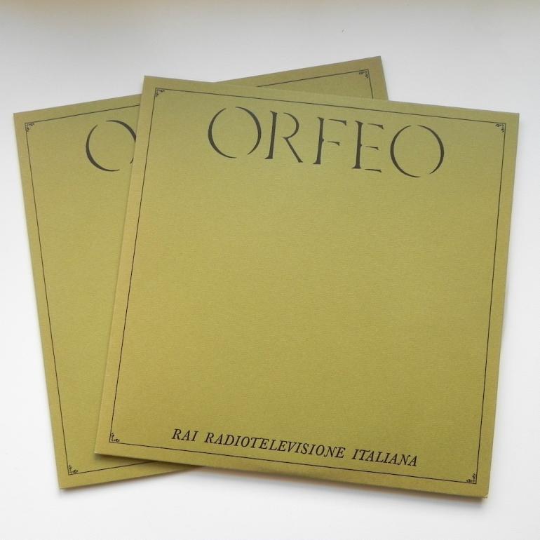 A. Striggio ORFEO / Orchesta e Coro di Milano della RAI conductor Nino Sanzogno --  Double LP 33 RPM  - Made in ITALY - OPEN LP