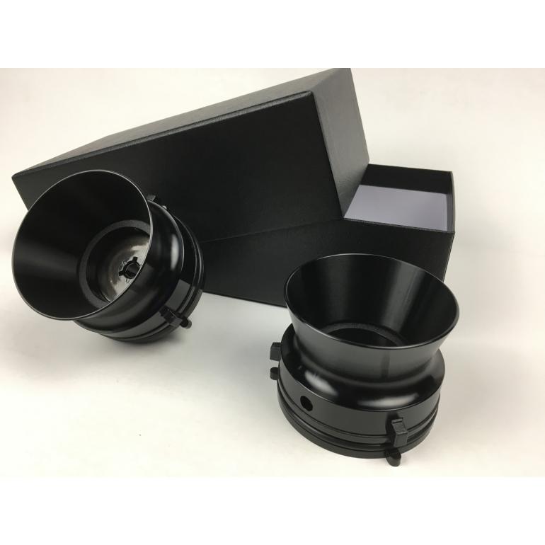 NAB Adapters - Pair BLACK finish - Colored carton box - Made in USA by Magnetics Inc.