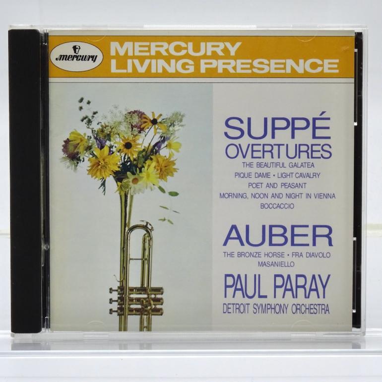 Suppé and Auber OVERTURES / Detroit Symphony Orchestra Cond. P. Paray --  CD -  Made in USA 1992 - MERCURY  434 309-2 -  OPEN CD