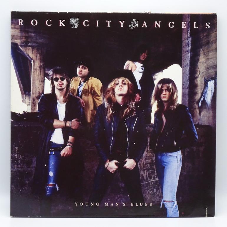 Young Man's Blues / Rock City Angels  --  Doppio LP 33 giri - Made in GERMANY 1988 - GEFFEN  RECORDS –  924 193-1 - LP APERTO - SAWCUT