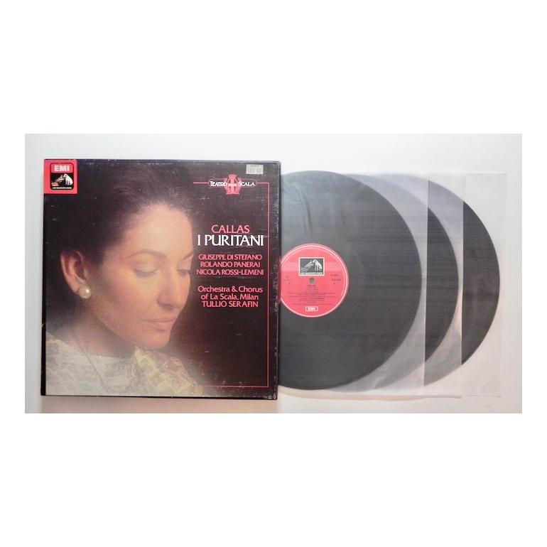 Bellini I PURITANI  / Maria Callas / Orchestra & Chorus  of La Scala, Milan - T. Serafin  --  BOX con triplo LP 33 giri - EMI - BOX APERTO 