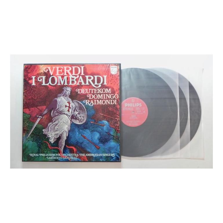 Verdi I LOMBARDI / Royal Philharmonic Orchestra - The Ambrosian Singers - Gardelli --  BOX con triplo LP 33 giri -  PHILIPS - BOX APERTO 