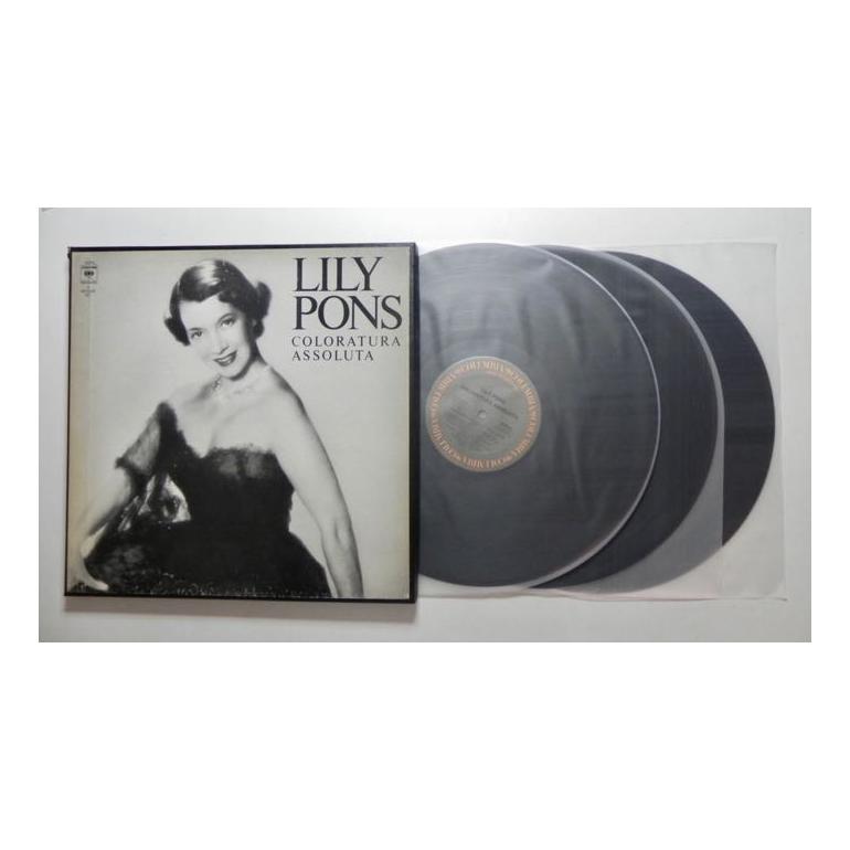 Lily Pons Coloratura Assoluta AA.VV.   --  BOX con 3 LP 33 giri - CBS/COLUMBIA - BOX APERTO 