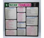 Folk Beat N. 1 / Francesco  --  LP 33 giri - Made in Italy  1970 - EMI/COLUMBIA RECORDS  - LP APERTO (Molte righe superficiali ma ancora godibile) - foto 2