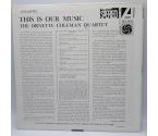 This is our Music / The Ornette  Coleman Quartet   --   LP 33 rpm - Made in USA 1976  - ATLANTIC RECORDS - ATLANTIC 1353  - OPEN LP - photo 2