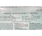 Operatic Recital - Manuel Ausensi / Symphony Orchestra - R. Lamote de Grignon -- LP 33 rpm / Made in England - photo 2