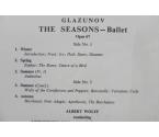 Glazunov: The Seasons / L'Orchestre de la Société du Conservatoire de Paris - Albert Wolff -- LP 33 rpm 180 gr   - photo 3