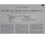 A Memorial Album - Ernst Von Dohnanyi Plays His Own Music for Piano  --  LP 33 giri Made in USA - Stampa originale del 1960 - photo 3