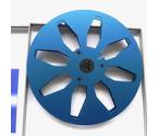 Metal Reel 7" - 177,6  mm. - BLUE Finish - One Piece - MADE IN GERMANY by Feinwerktechnik  - NAGRA and other recorders   - photo 1