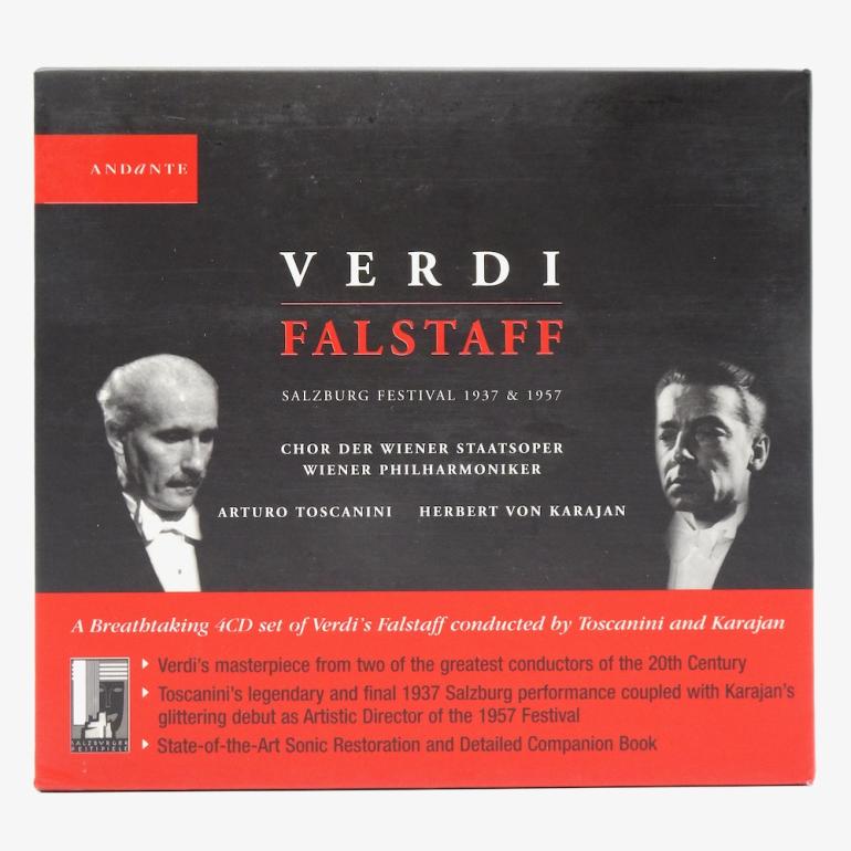 Verdi FALSTAFF - Salzburg Festival 1937 & 1957 / Wiener Philharmoniker Cond A. Toscanini - H. von Karajan - 4 CD by ANDANTE -AN 3080 - CD APERTO