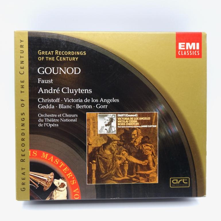 C. Gounod FAUST / Orchestre et Choeurs du Théatre National de l'Opéra  Cond. A. Cluytens  --  3 CD / EMI CLASSICS  - 7243 5 67967 2 0 - OPEN CD