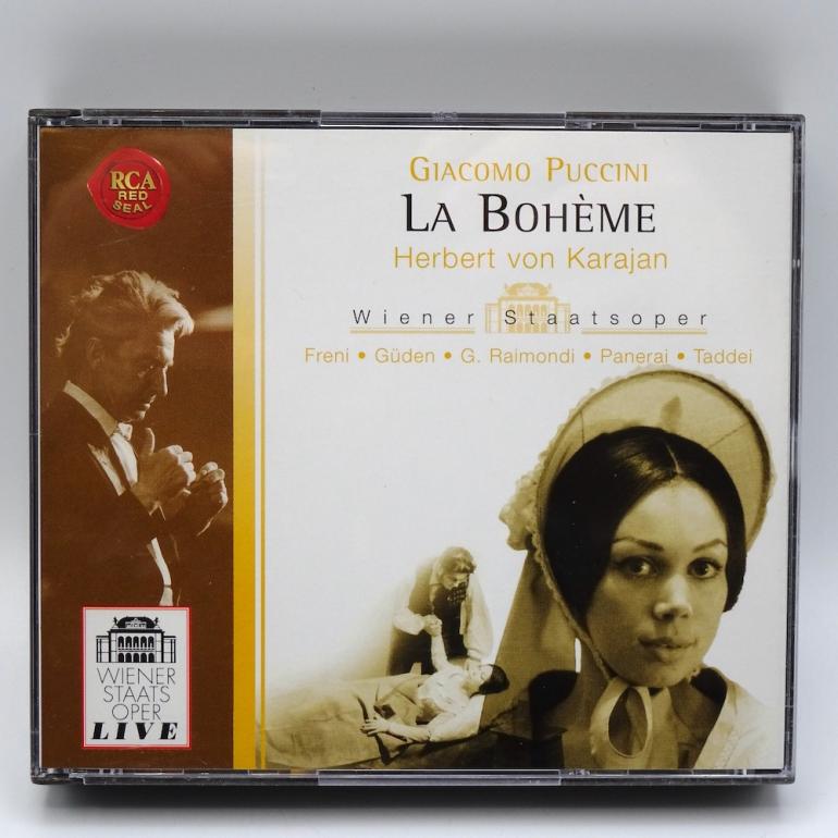 Puccini LA BOHEME / Wiener Staatsoper Cond. Herbert von Karajan  --  2  CD / RCA  - 74321 57736 2 - OPEN CD