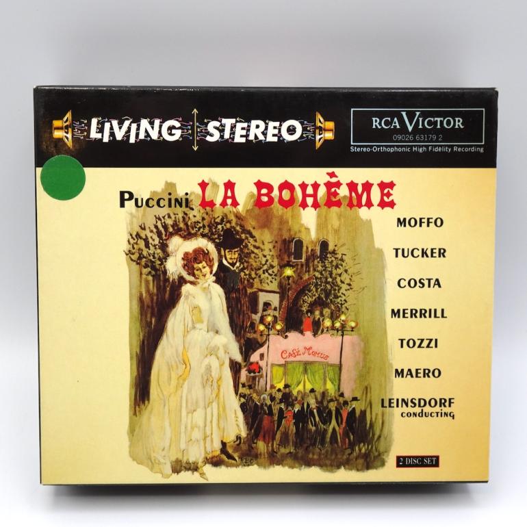 Puccini LA BOHEME / Rome Opera Orchestra and Chorus Cond. E. Leinsdorf  --   2 CD  - RCA VICTOR - 09026 63179 2 - OPEN CD
