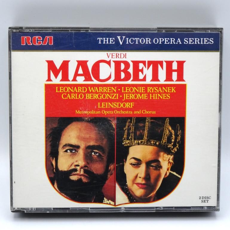Verdi MACBETH  /  Metropolitan Opera Orchestra  and Chorus  Cond. E. Leinsdorf  --   2 CD  - RCA - GD84516(2) - CD APERTO