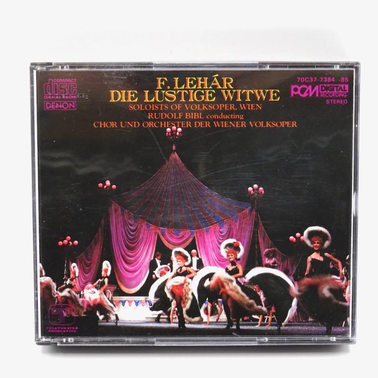 F. Lehar DIE LUSTIGE WITWE   / Chor und Orchester der Wiener Volksoper Cond. R. Bibl  --  2 CD  - DENON - 70C37-7384-85 -  CD APERTO