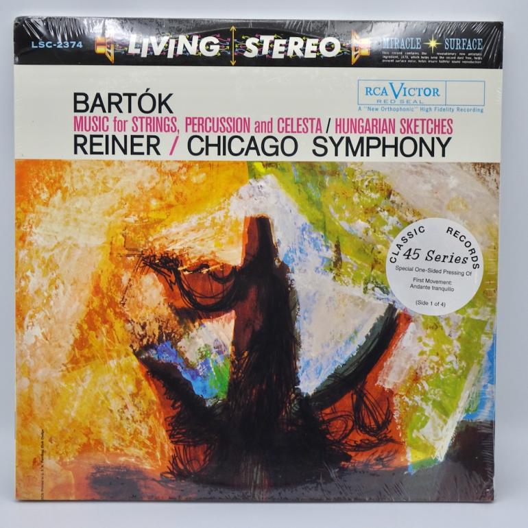 Bartok MUSIC FOR STRINGS, PERCUSSION AND CELESTA - HUNGARIAN SKETCHES / Chichago Symphony - Cond. Reiner