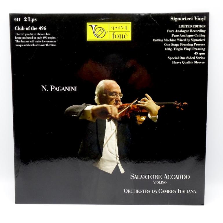 N. Paganini / Salvatore Accardo, violino - Orchestra da Camera Italiana  --  Double LP 45 rpm - Made in EUROPE 2006  - FONE' RECORDS - 011 -  OPEN LP - LIMITED EDITION