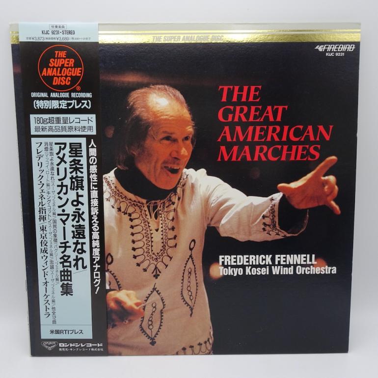 The Great American Marches / Tokyo Kosei Wind Orchestra  Cond. F. Fennell  --  LP 33 rpm 180 gr. -  Made in JAPAN 1998 -  OBI - THE SUPER ANALOGUE DISC - KIJC 9231 - OPEN LP