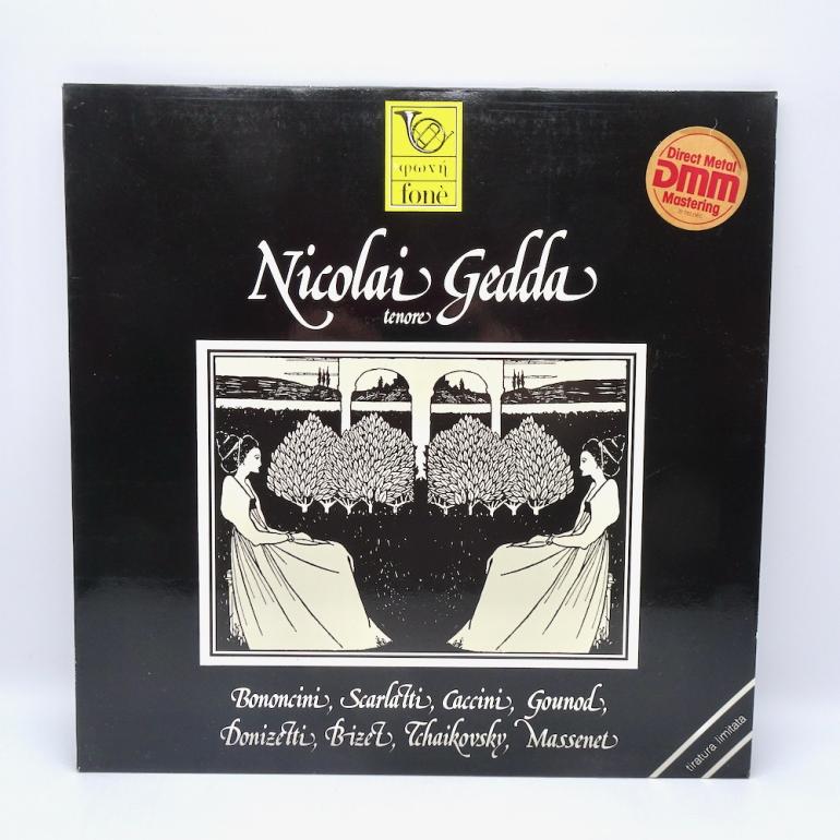 Bononcini, Scarlatti, Caccini.... / Nicolai Gedda tenore - Pieralba Soroga, pianist  --  LP 33 rpm  - Made in ITALY 1987 - FONE' RECORDS - 85 F 02-6 - OPEN LP