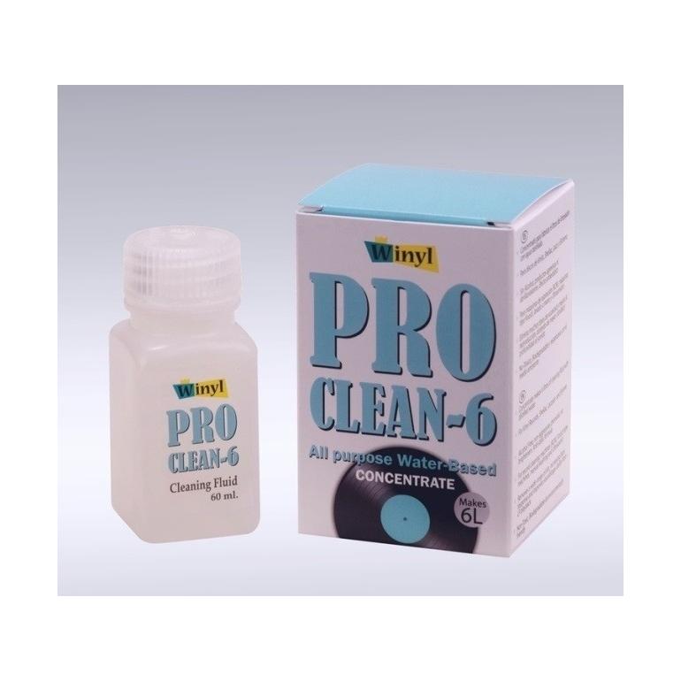 Winyl - Pro Clean-6 Concentrate Water Based - Liquido concentrato per macchine lavadischi/lavaggio vinili - Da diluire in 6 litri di acqua distillata - Non contiene alcool o prodotti chimici aggressiv