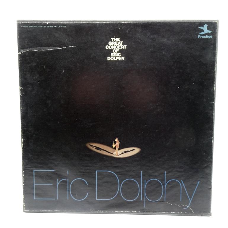 The Great Concert Of Eric Dolphy / Eric Dolphy  --  3 LP 33 rpm - Made in USA 1974 - PRESTIGE RECORDS - P-34002  - OPEN LP