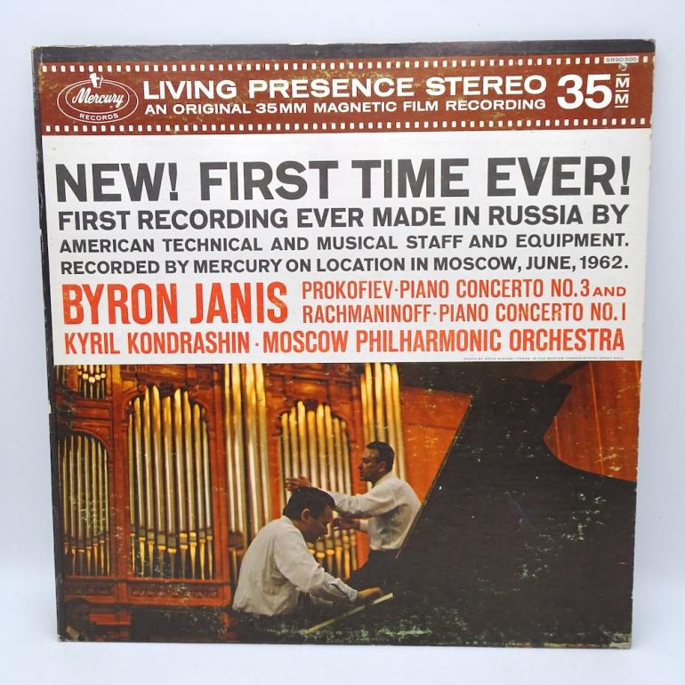 Prokofiev and Rachmaninoff Concertos /  Byron Janis, pianist / Moscow Philarmonic Orchestra Cond. Kondrashin   --   LP 33 rpm -  Made in USA 1962? - MERCURY RECORDS - SR 90300 - OPEN LP