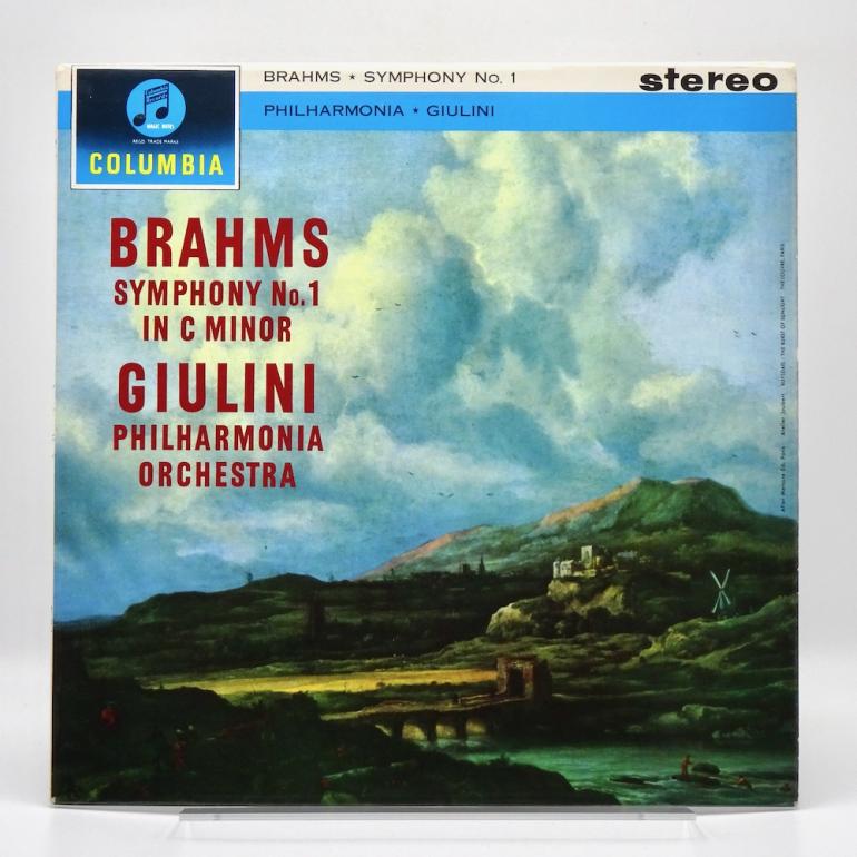 Brahms SYMPHONY NO. 1 in C MINOR - Philharmonia Orchestra Cond. Giulini  -- LP 33 rpm - Made in UK 1961 - Columbia SAX 2420 - B/S label - ED1/ES1 - Flipback Laminated Cover - OPEN LP