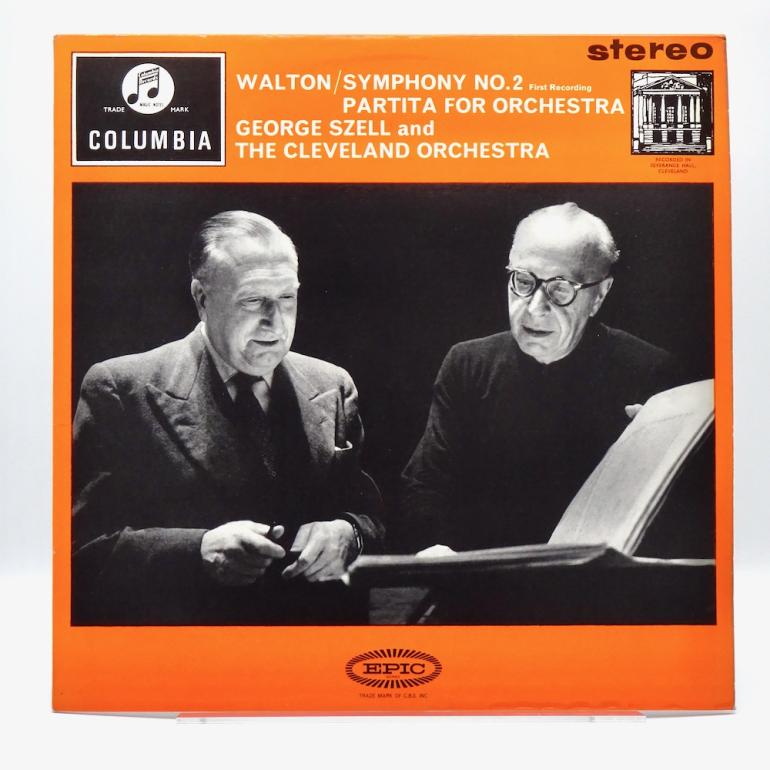 Walton SYMPHONY NO. 2 PARTITA FOR ORCHESTRA / The Cleveland Orchestra Cond. Szell  --  LP 33 rpm - Made in UK 1962 - Columbia SAX 2459 - B/S label - ED1/ES1 - Flipback Laminated Cover - OPEN LP