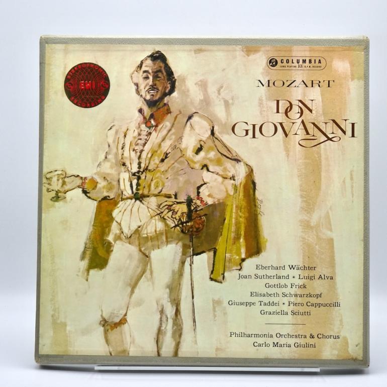 Mozart DON GIOVANNI / Philharmonia Orchestra Cond. Giulini -- Cofanetto con 4 LP  33 giri - Made in UK 1959-60 - Columbia SAX 2369-2372 - B/S label - ED1/ES1 -  COFANETTO APERTO