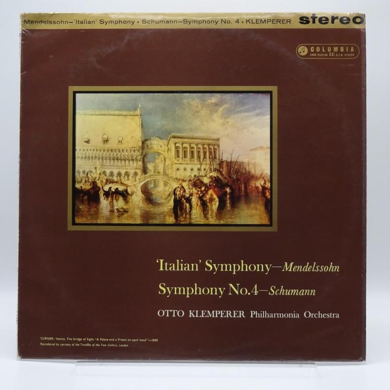 Mendelssohn ITALIAN SYMPHONY / Philharmonia Orchestra Cond. Klemperer -- LP  33 giri - Made in UK 1961- Columbia SAX 2398 - B/S label - ED1/ES1 - Flipback Laminated Cover - LP APERTO
