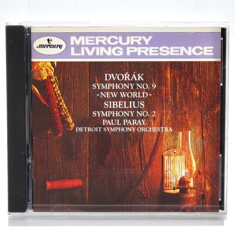 Dvorak SYMPHONY NO. 9 NEW WORLD - Sibelius SYMPHONY NO. 2 / Detroit Symphony Orchestra Cond. Paray  --  CD -  Made in USA 1992 - MERCURY  434 317-2 - CD APERTO