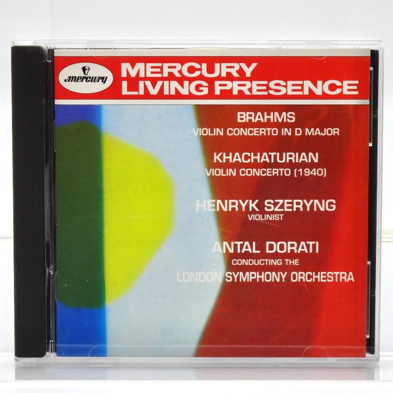 Brahms - Khachaturian VIOLIN CONCERTOS /  H. Szerying / London Symphony Orchestra Cond. Dorati  --  CD -  Made in USA 1992 - MERCURY  434 318-2 - CD APERTO