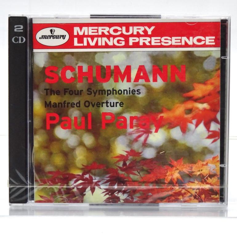 Schumann SYMPHONIES NOS. 1-4,  MANFRED OVERTURE / Detroit Symphony Orchestra Cond. Paray  --  Doppio CD -  Made in GERMANY 1999 - MERCURY  462 955-2  - CD SIGILLATO