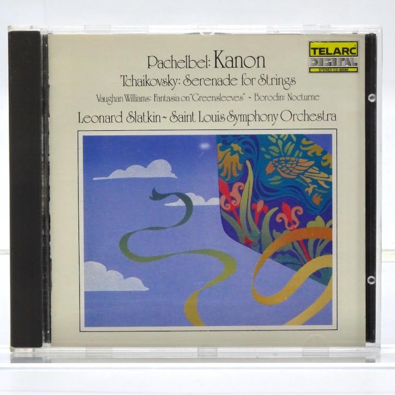 Pachelbel KANON - Tchaikovsky SERENADE FOR STRINGS / Saint Louis Symphony Orchestra Cond. Slatkin  --  CD - Made in GERMANY 1983 - TELARC - CD-80080 - OPEN CD
