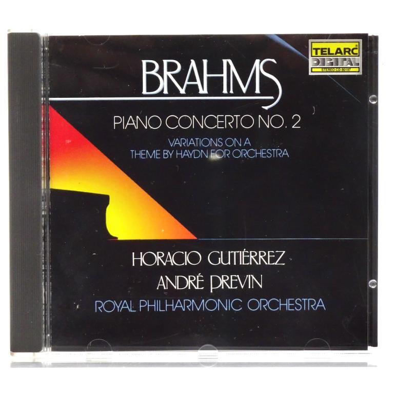 Brahms PIANO CONCERTO NO. 2  / Royal  Philharmonic Orchestra Cond. Previn --  CD - Made in EUROPE  1989 - TELARC - CD-80197 - CD APERTO