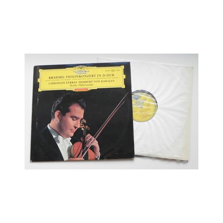 Brahms Violinkonzert in D-Dur / C. Ferras - Berliner Philharmoniker conducted by H. von Karajan --  LP 33 rpm - Made in Germany  - First Edition 