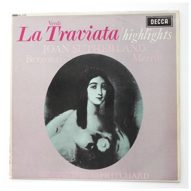 Verdi LA TRAVIATA Highlights / with Chorus and Orchestra of the Maggio Musicale Fiorentino conducted by John Pritchard --  LP 33 rpm - Made in UK 