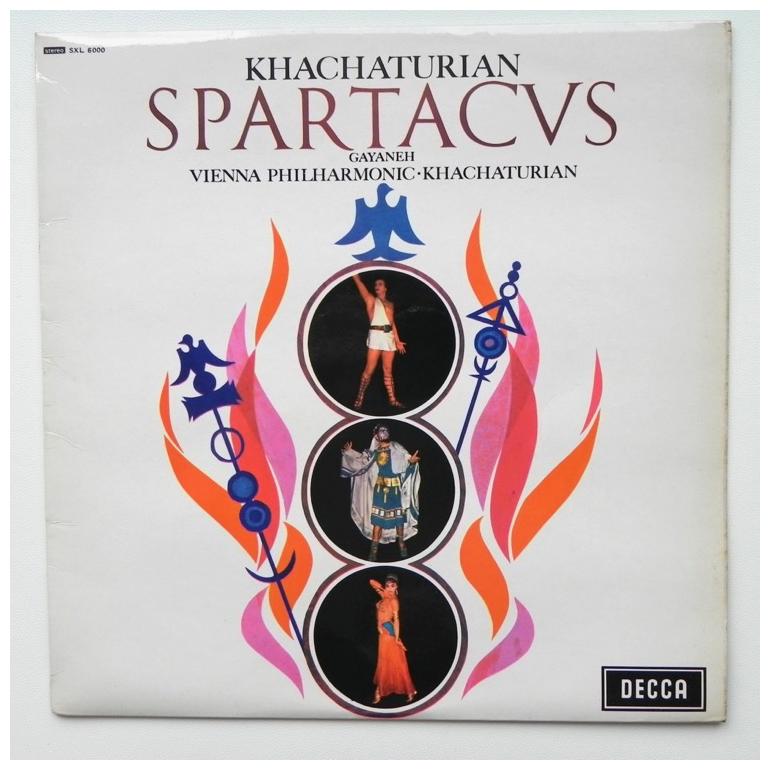 Khachaturian SPARTACUS - GAYANEH / Vienna Philharmonic conducted by Khachaturian  --  LP 33 rpm - Made in UK 