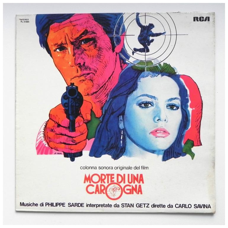 Original Soundtrack of MORTE DI UNA CAROGNA - Music by Philippe Sarde interpreted by STAN GETZ --  LP 33 giri  - Made in ITALY by RCA - PL 31365 - PROMO COPY - OPEN LP 