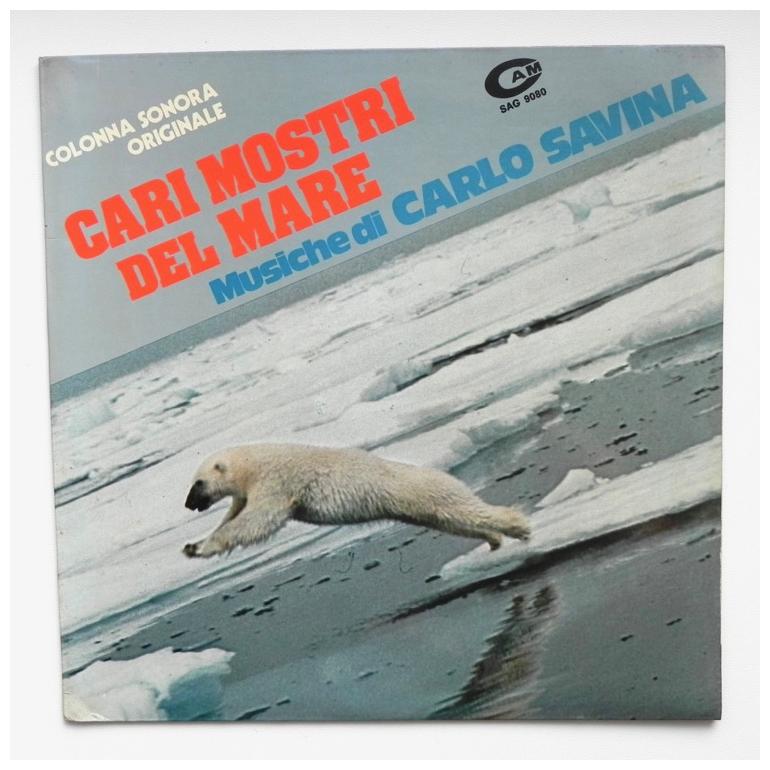 Colonna sonora originale del film CARI MOSTRI DEL MARE - Musiche  di Carlo Savina  --  LP 33 giri  - Made in ITALY by CAM - SAG 9080 - COPIA PROMO - LP APERTO 