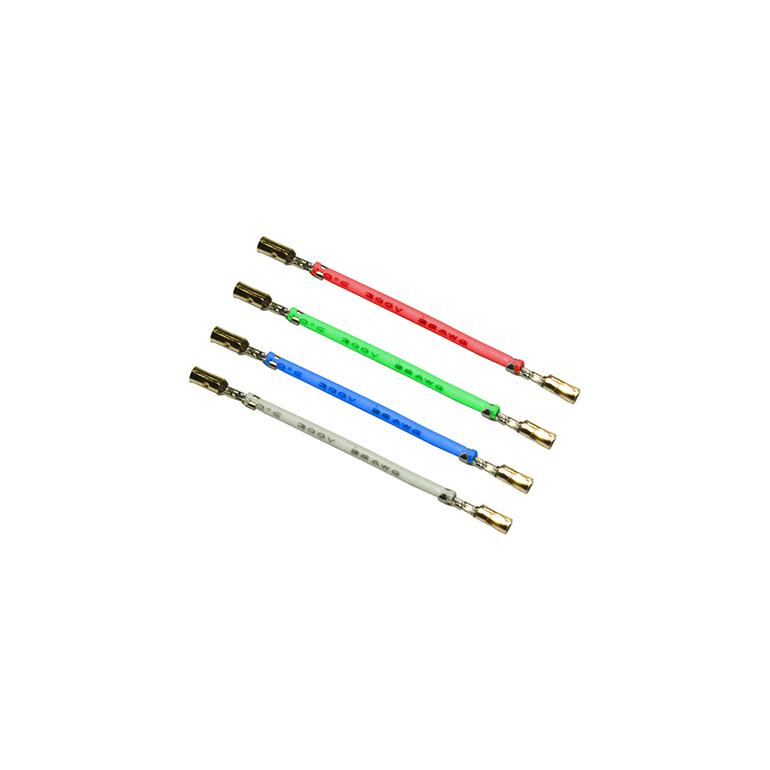Analogis Headshell cables &raquo;HC Gold&laquo; Set of 4, color-coded, inner conductor 99,99999% ultrapure copper, Gold-plated pins