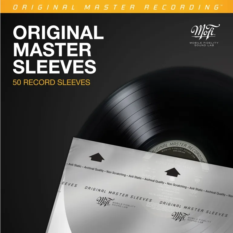 MOFI INNER SLEEVE FOR 12" VINYLS - MOBILE FIDELITY LP INNER RECORD SLEEVES (50 pcs per PACK) - The Best inner sleeves on the market!